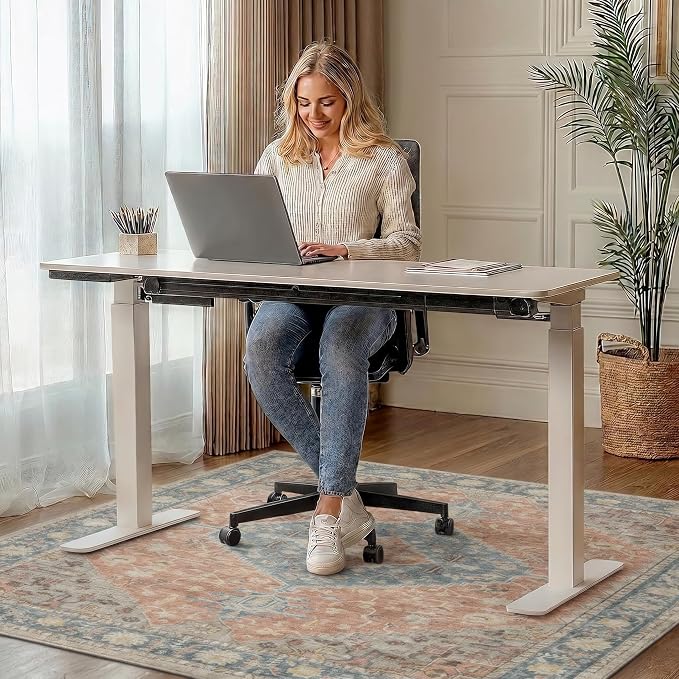 48"x60" Office Chair Mat for Hardwood Tile Floor, Under Desk Carpet Protector - Image 2