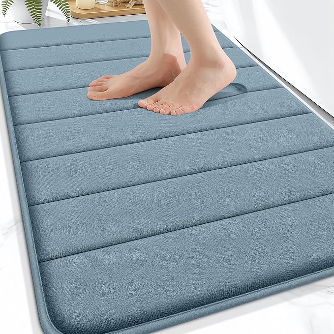 OLANLY Memory Foam Bath Mat 32x20, Super Soft Absorbent Bathroom Rugs, Quick Dry by OLANLY