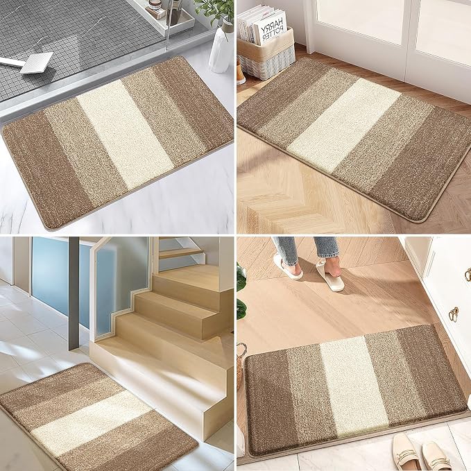 Kitinjoy Indoor Outdoor Door Mat, 50x30 Non-Slip Absorbent Dirt Trapper - Image 6