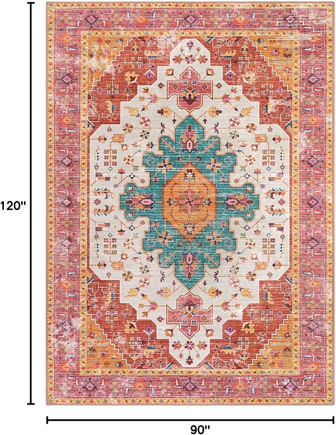 Moynesa Ultra-Thin Pink Area Rug - Image 2