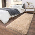 Fluffy Shag Runner Rugs for Bedroom Hallways, 2x8 Beige Long Soft Throw Area by Ailyei