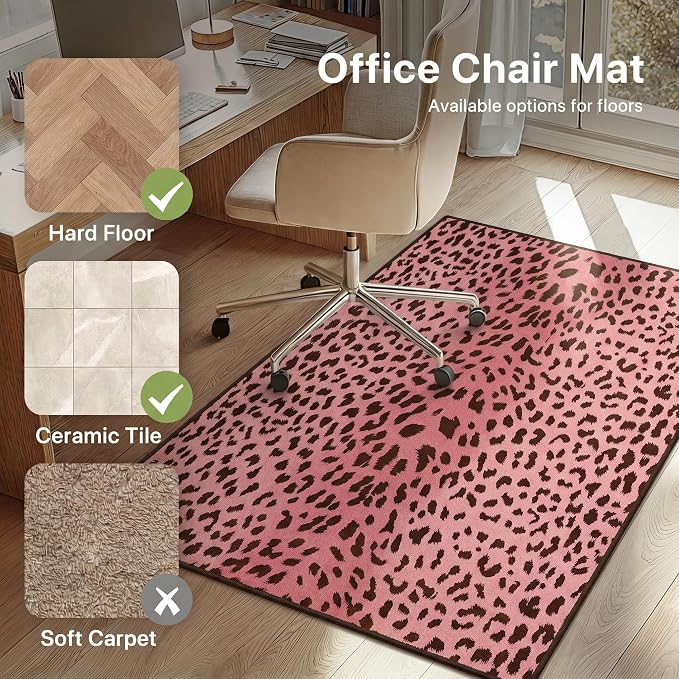 48"x72" Office Chair Mat for Hardwood Tile Floor, Under Desk Carpet Protector - Image 3