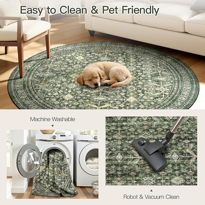Lofus 6ft Area Rugs for Living Room, Soft Boho Carpets for Bedroom Dining Room - Image 6