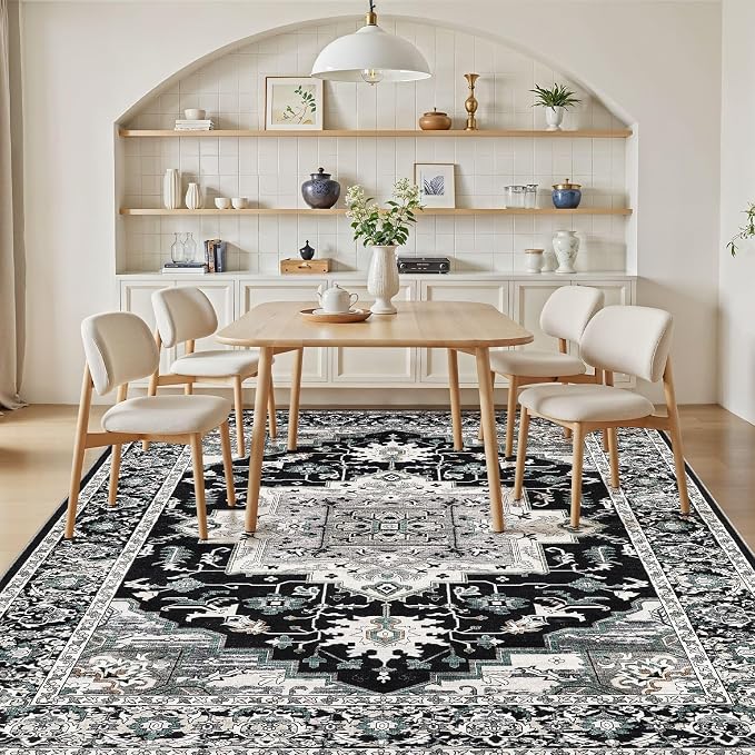 8x10 Area Rugs Living Room: Washable Vintage Rug Large Non-Slip Stain Resistant - Image 7