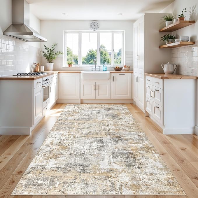 4x12 Wide Hallway Runner Rug – Non-Slip Washable Rubber-Backed Large Carpet - Image 3