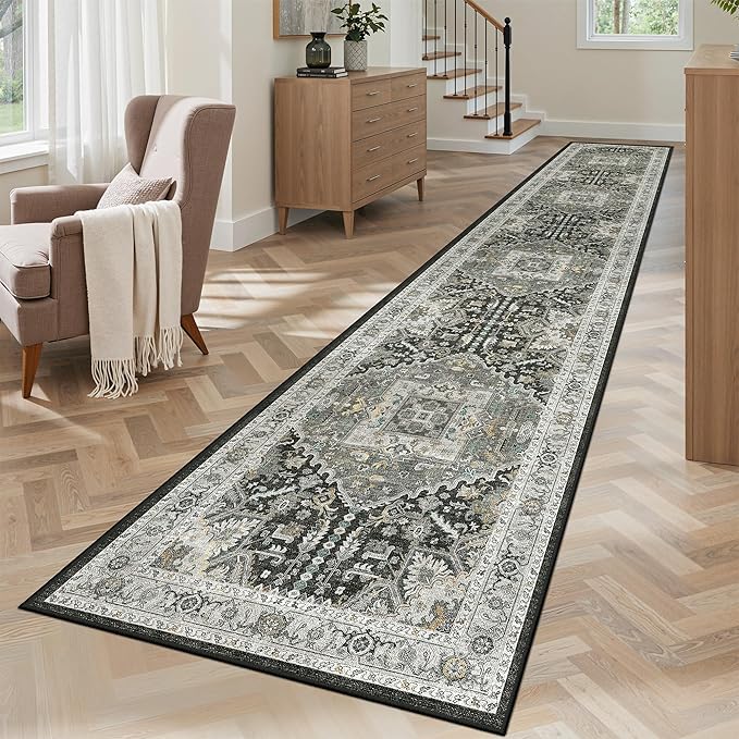 Madane Hallway Washable Runner Rug 2x10, Vintage Kitchen Rugs Soft Entryway Rug - Image 5