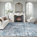 Soalmost 9x12 Area Rugs for Living Room, Abstract Non Slip Machine Washable by Soalmost