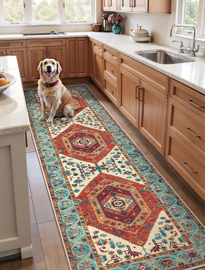 SERISSA Runner Rug for Hallways, 3x8 Washable Non Slip Kitchen Runner Rug - Image 2