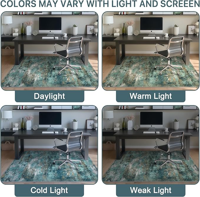 36"x48" Office Chair Mat for Hardwood Tile Floor, Under Desk Carpet Protector - Image 6