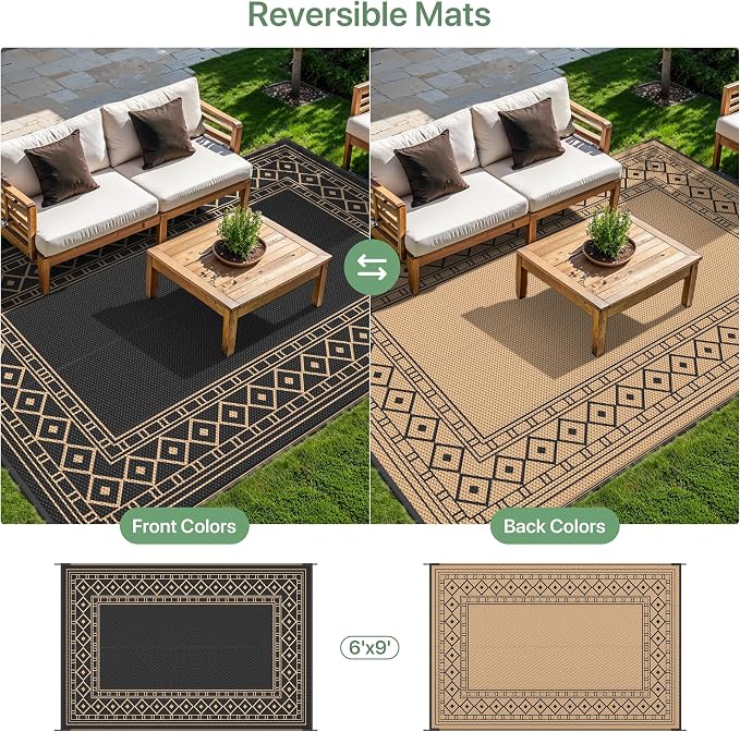 GENIMO Outdoor Rug Waterproof 6'x9' - Image 4