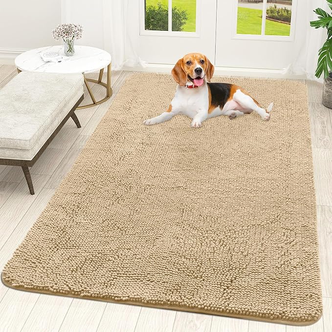 OLANLY Dog Door Mat for Muddy Paws 70x46, Absorbs Moisture and Dirt, Absorbent by OLANLY