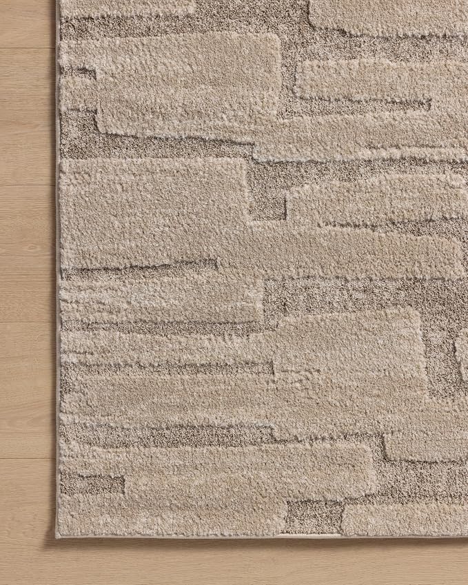 Loloi Amber Lewis Monty Collection MOT-04 Taupe/Beige 4'-0" x 6'-0", .50" Pile - Image 7