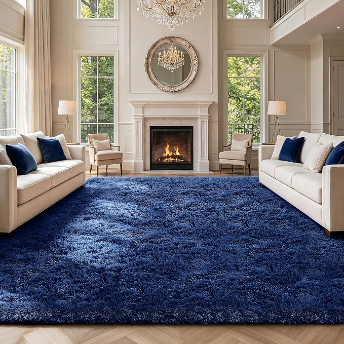Shag Area Rugs for Bedroom Living Room, Ultra Soft Fluffy Area Rugs for Dorm by Boshengya