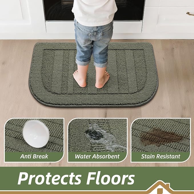 BEQHAUSE 30x18 Inch Kitchen Rug Mat Durable Kitchen Rugs Non-Slip Washable - Image 5