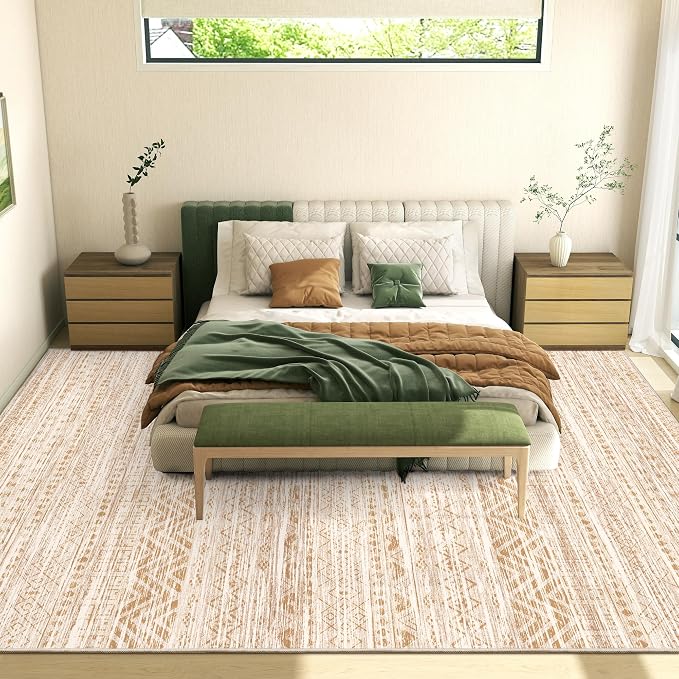Miukiki 9x12 Area Rug for Living Room Moroccan Washable Rugs Non Slip Indoor - Image 8