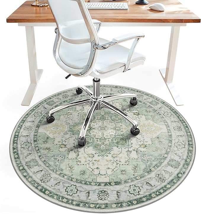Office Chair Mat for Hardwood Tile Floor, Under Desk Carpet Protector for by BESBLEE