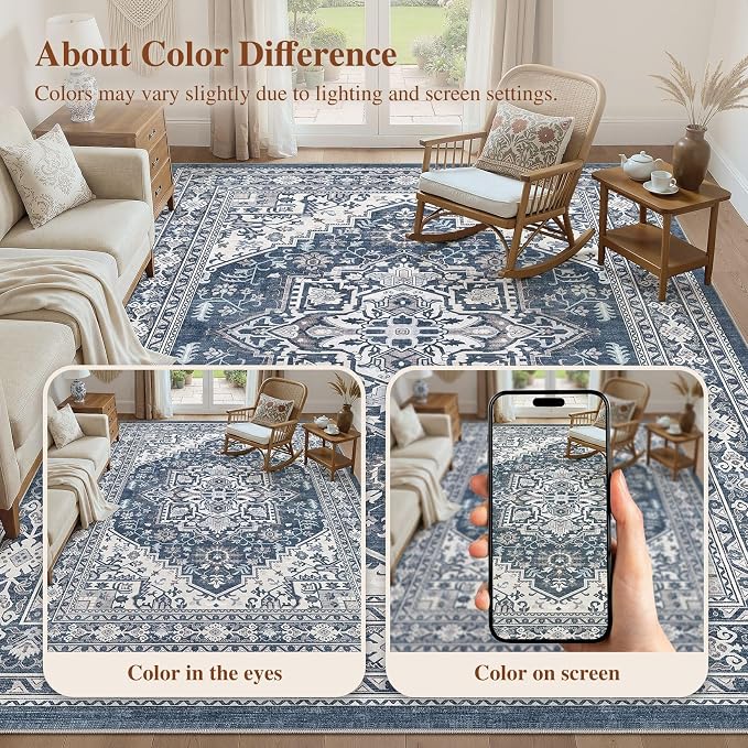 UERMEI 9x12 Area Rug for Living Room - Image 8