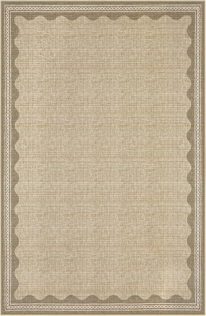 GarveeHome Scalloped 3x5 Rug Washable Non-Slip Low-Pile Indoor Rugs - Image 5