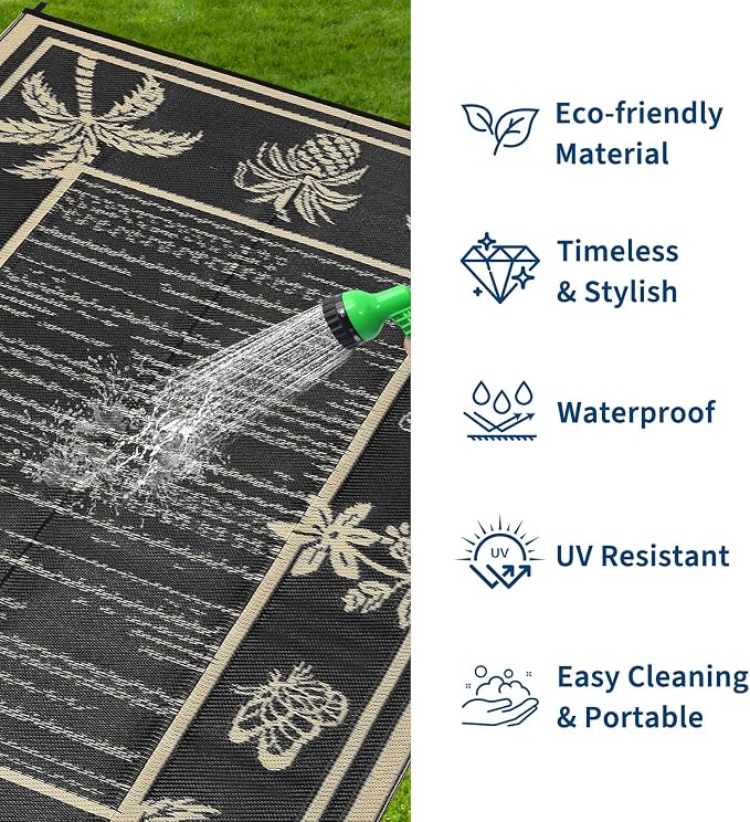 Garvee Outdoor Rug 9x12 Waterproof - Image 2