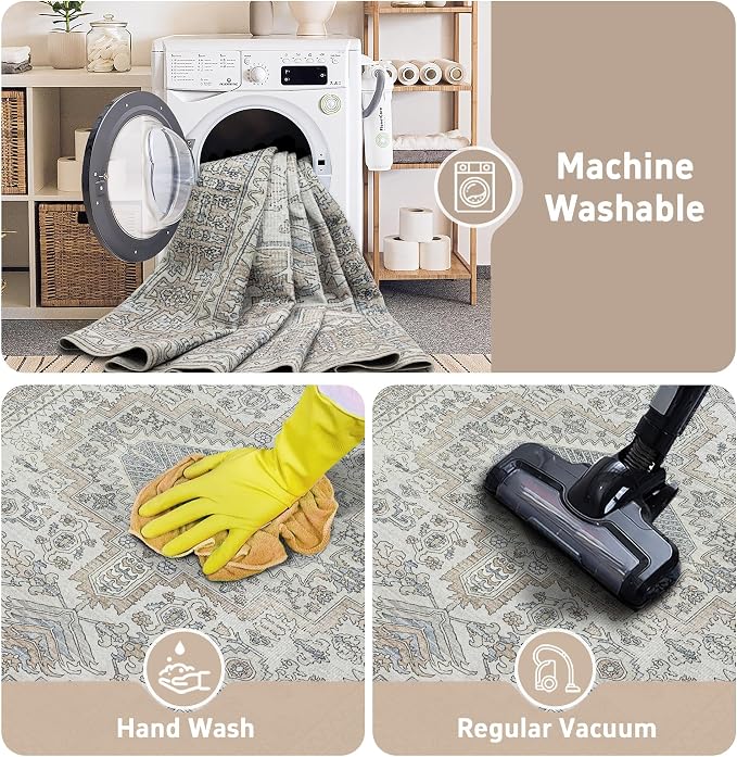 Machine Washable Rugs 8x10 Area Rugs - Image 5