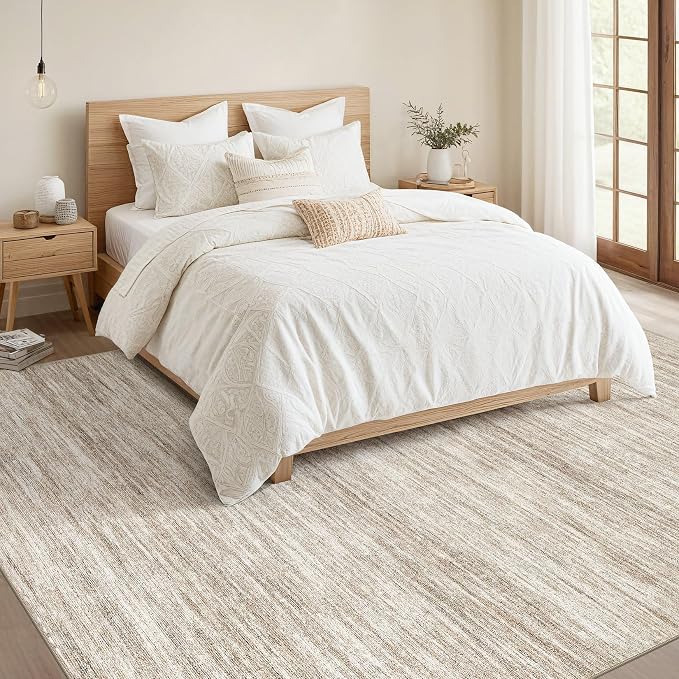 Nakagishi 6X9 Area Rugs Living Room: Washable Large Vintage Rug Neutral - Image 5