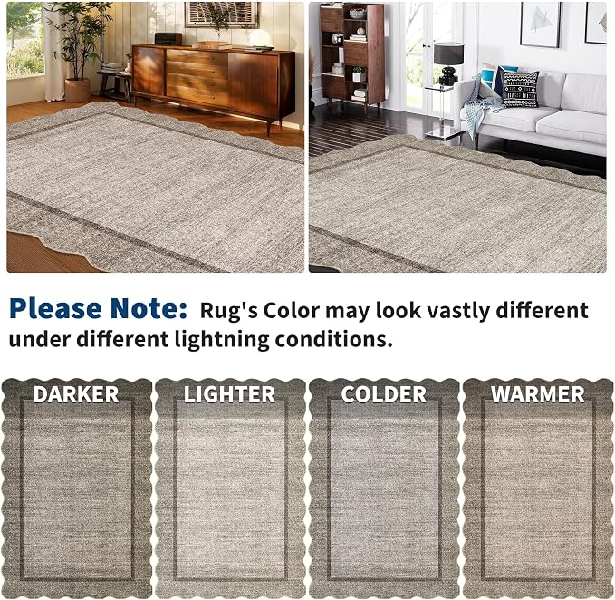GarveeHome Scalloped Washable Runner Rug 2x6 Runner Non Slip Kitchen Rugs - Image 9