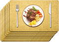 Maxpearl Faux Leather Placemats Set of 8, Light Yellow | Waterproof by Maxpearl