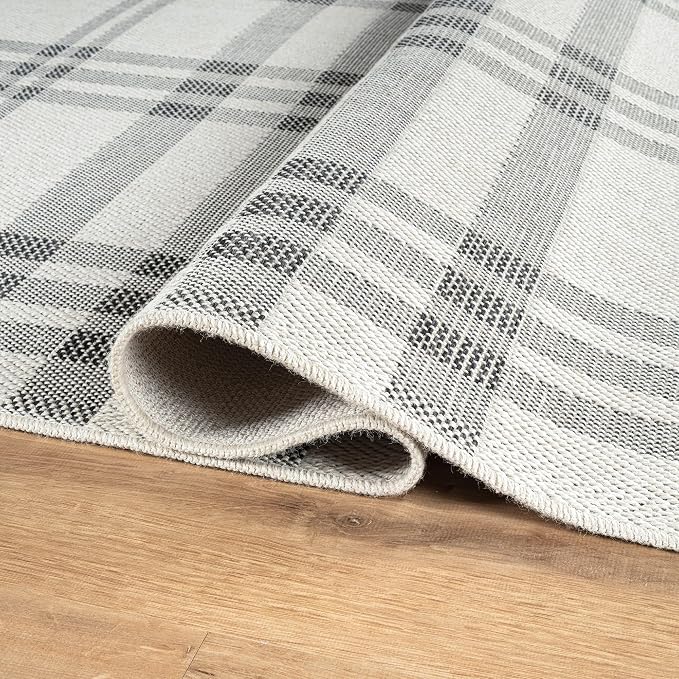 CAMILSON Easy Jute Rug 10x14, Indoor Outdoor Off-White Color Fiber Area Rugs - Image 3