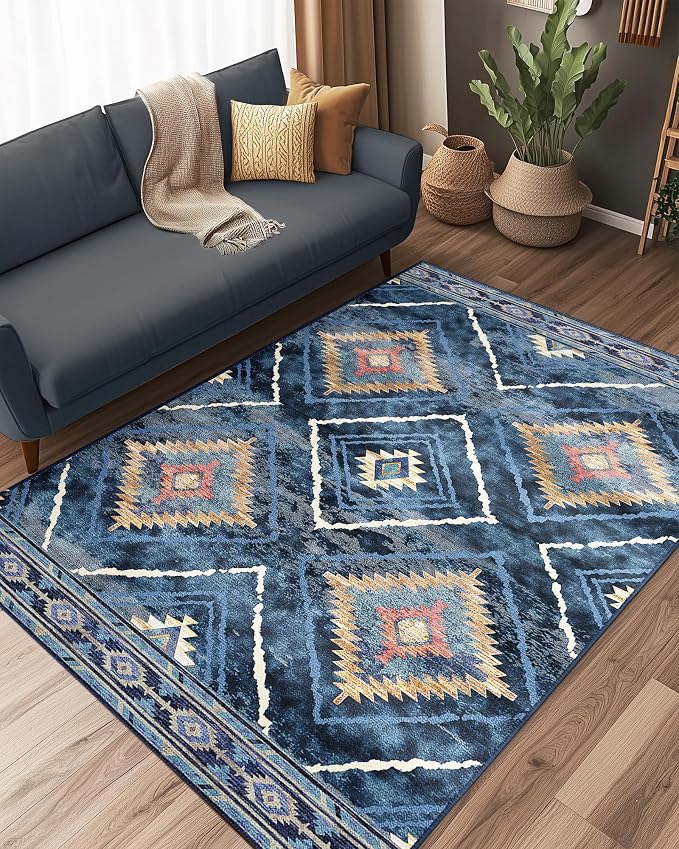 BESTSWEETIE Area Rug 4x6 Rug Machine Washable Non-Slip Low Pile Print Pattern - Image 8