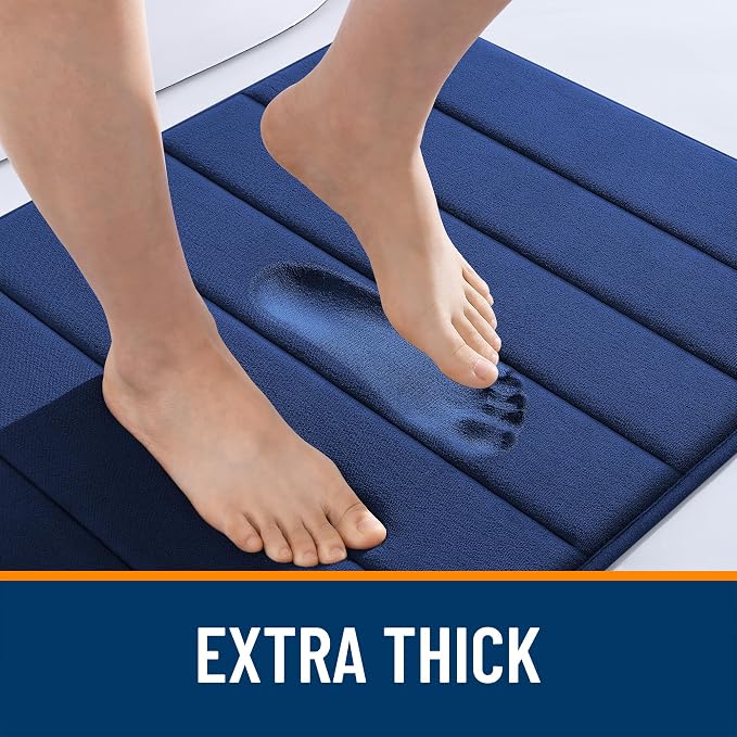 OLANLY Memory Foam Bath Mat 30x20, Super Soft Absorbent Bathroom Rugs, Quick Dry - Image 6