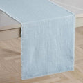 14 x 120 Inches Frayed Edge Table Runner, 270G Heavyweight Sand Washed Slub by KINGSTONE