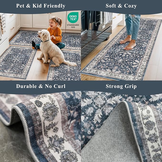 2x3 Non-Slip Washable Kitchen Rug - Image 5