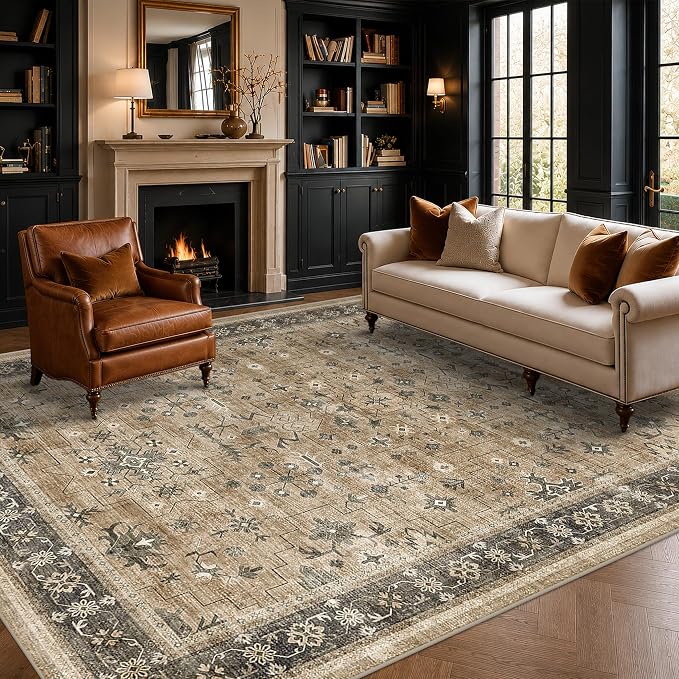 Hazo Haus Rustic Taupe Area Rug 5x7 - Image 3