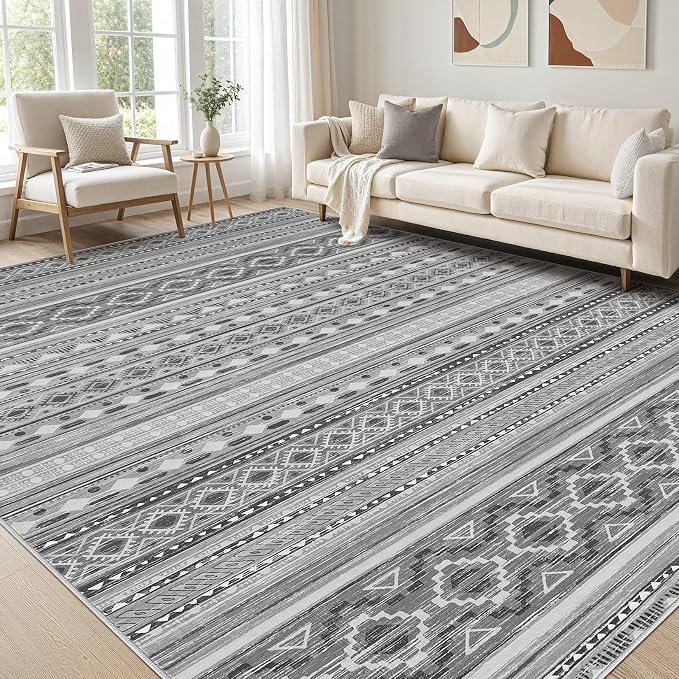 cotiled 10x12 Area Rugs Living Room Rug: Washable Boho Rugs by COTILED