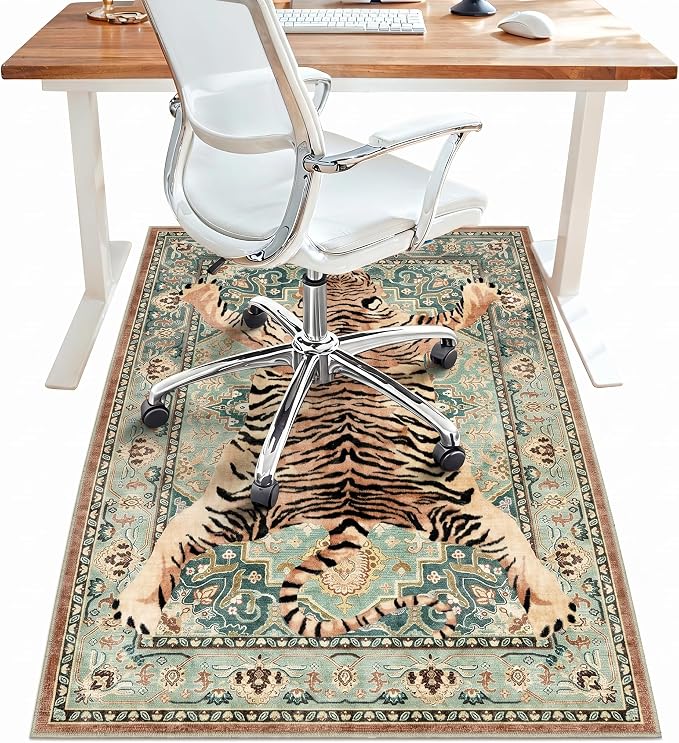 48"x72" Office Chair Mat for Hardwood Tile Floor, Under Desk Carpet Protector by BESBLEE