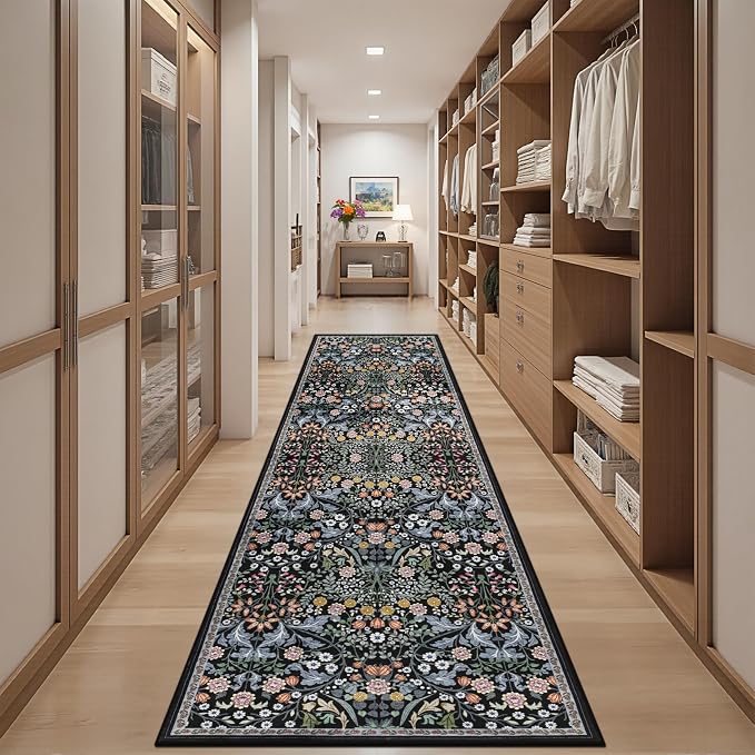 Runner Rug for Entryway: 2.6x10 Kitchen Rugs Non Slip Washable Ultra-Thin Soft - Image 5