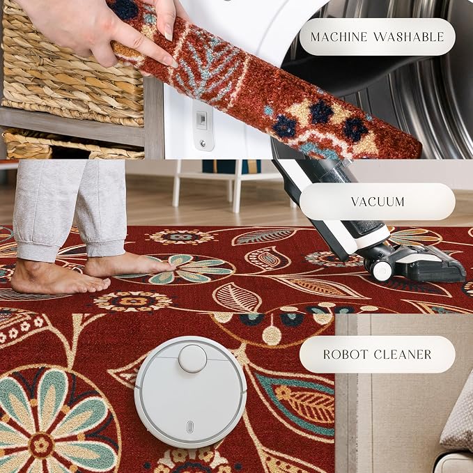 Maples Rugs Reggie Floral Runner Rug - Image 8