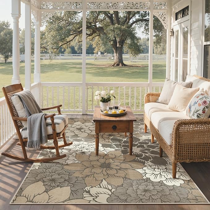 GENIMO Indoor Outdoor Area Rug 6'x9', Machine Washable Rugs - Image 6