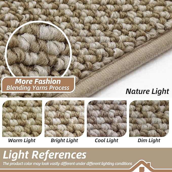 BEQHAUSE Dirt Trapper Door Mat 24" x 36" Half Circle Non-Slip Washable Doormats - Image 8