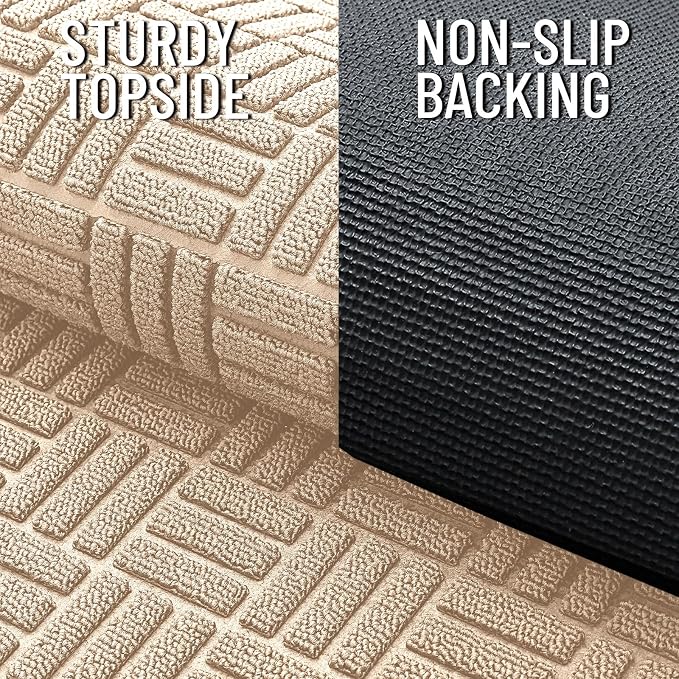 OLANLY Front Door Mat Outside Entrance 71x23, Heavy Duty Sturdy Natural Rubber - Image 4