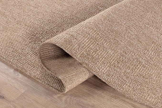 CAMILSON Easy Jute Rug 9x12, Indoor Outdoor Natural Color Fiber Large Area Rugs - Image 7