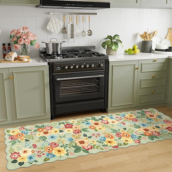 DUKINO 2.6x8 Runner Rug for Hallway, Washable Kitchen Rug - Image 3