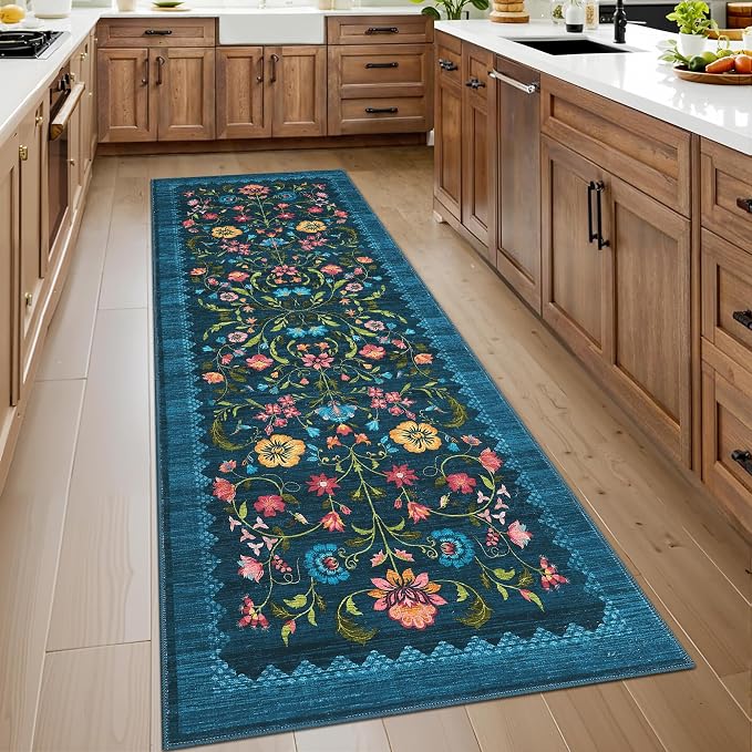 GarveeHome Floral Rug 2x6 Runners by GarveeHome