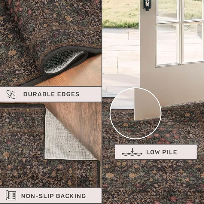 Washable 10ft Long Runners for Hallways, Dark Brown 2'6"x10' Wide Kitchen - Image 4