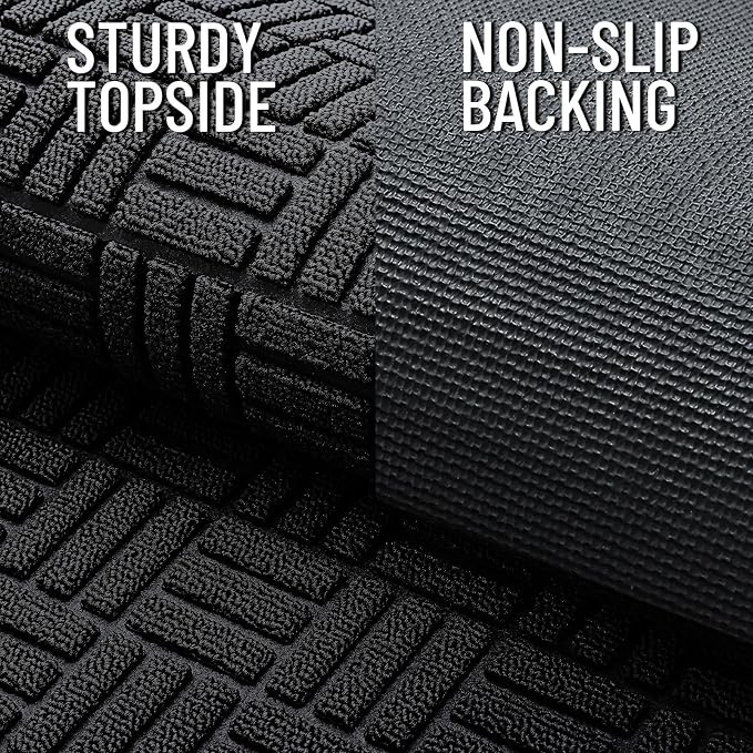 OLANLY Front Door Mat Outside Entrance 35x23, Heavy Duty Sturdy Natural Rubber - Image 4