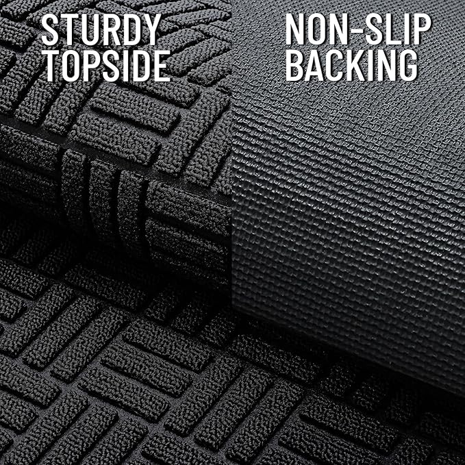 OLANLY Front Door Mat Outside Entrance 59x34, Heavy Duty Sturdy Natural Rubber - Image 4