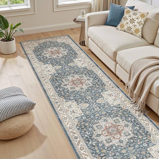 Vintage Hallway Runner Rug 2x10: Large Soft Washable Entryway - Image 5
