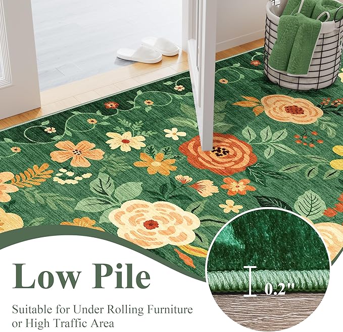 DUKINO 3x8 Runner Rug, Washable Rug - Image 7