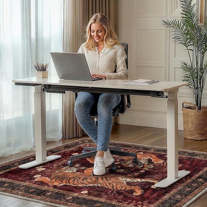 48"x60" Office Chair Mat for Hardwood Tile Floor, Under Desk Carpet Protector - Image 2