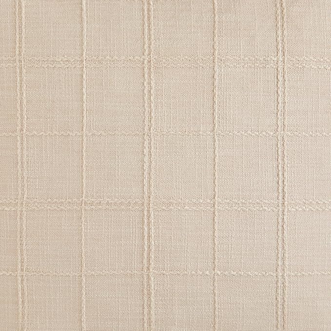 Linen Checked Farmhouse Table Runner, 13x36 Inches Neutral Beige | Raised Grid - Image 6